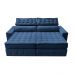 Sofá Retrátil e Reclinável 2,95m Cama inBox Big Puffer com SoftGel D40 Velupluma Azul