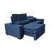 Sofá Retrátil e Reclinável 2,95m Cama inBox Big Puffer com SoftGel D40 Velupluma Azul