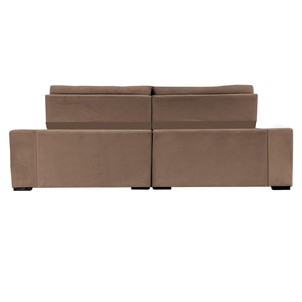 Sofá Retrátil e Reclinável 2,95m Cama inBox Big Puffer com SoftGel D40 Velupluma Castor