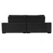 Sofá Retrátil e Reclinável 2,95m Cama inBox Big Puffer com SoftGel D40 Velupluma Preto