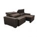 Sofá Retrátil e Reclinável 2,95m Cama inBox Big Star com SoftGel D40 Velupluma Café
