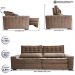 Sofá Retrátil e Reclinável 2,95m Cama inBox Big Star com SoftGel D40 Velupluma Castor