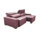 Sofá Retrátil e Reclinável 2,95m Cama inBox Big Star com SoftGel D40 Velupluma Rose