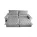 Sofá Retrátil e Reclinável 2,95m Molas Ensacadas Cama inBox Big Home com Bordado 3D Linho Cinza Claro