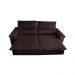 Sofá Retrátil e Reclinável 2,95m Molas Ensacadas Cama inBox Big Home com Bordado 3D Linho Marrom