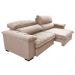Sofá Retrátil e Reclinável 2,95m Molas Ensacadas Cama inBox Big Home com Bordado 3D Velusoft Bege