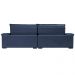 Sofá Retrátil e Reclinável 2,95m Molas Ensacadas Cama inBox Big Space com Bordado 3D Velusoft Azul