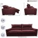 Sofá Retrátil e Reclinável 2,95m Molas Ensacadas Cama inBox Elegance com ThermoGel Velusoft Vinho