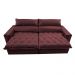 Sofá Retrátil e Reclinável 2,95m Molas Ensacadas Cama inBox Elegance com ThermoGel Velusoft Vinho