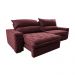 Sofá Retrátil e Reclinável 2,95m Molas Ensacadas Cama inBox Elegance com ThermoGel Velusoft Vinho
