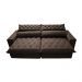 Sofá Retrátil e Reclinável 2,95m Molas Ensacadas Cama inBox Spazus com Bordado 3D Velusoft Café