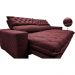 Sofá Retrátil e Reclinável 2,95m Molas Ensacadas Cama inBox Spazus com Bordado 3D Velusoft Vinho