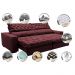 Sofá Retrátil e Reclinável 2,95m Molas Ensacadas Cama inBox Spazus com Bordado 3D Velusoft Vinho