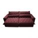Sofá Retrátil e Reclinável 2,95m Molas Ensacadas Cama inBox Spazus com Bordado 3D Velusoft Vinho