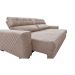 Sofá Retrátil e Reclinável 2,95m Molas Ensacadas Cama inBox Style Thermo Gel Linho Bege Claro