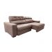 Sofá Retrátil e Reclinável 2,95m Molas Ensacadas Cama inBox Style Thermo Gel Linho Bege Escuro