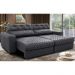 Sofá Retrátil e Reclinável 2,95m Molas Ensacadas Cama inBox Style Thermo Gel Linho Cinza Escuro