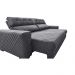 Sofá Retrátil e Reclinável 2,95m Molas Ensacadas Cama inBox Style Thermo Gel Linho Cinza Escuro