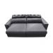 Sofá Retrátil e Reclinável 2,95m Molas Ensacadas Cama inBox Style Thermo Gel Linho Cinza Escuro