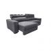 Sofá Retrátil e Reclinável 2,95m Molas Ensacadas Cama inBox Style Thermo Gel Linho Cinza Escuro