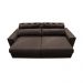 Sofá Retrátil e Reclinável 2,95m Molas Ensacadas Cama inBox Style Thermo Gel Linho Marrom