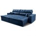 Sofá Retrátil e Reclinável 3,12m Luxos Cama inBox Velusoft Azul