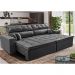 Sofá Retrátil e Reclinável 3,12m Luxos Cama inBox Velusoft Cinza