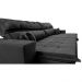 Sofá Retrátil e Reclinável 3,12m Luxos Cama inBox Velusoft Preto