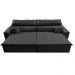 Sofá Retrátil e Reclinável 3,12m Luxos Cama inBox Velusoft Preto