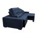 Sofá Retrátil e Reclinável 3,12m Molas Ensacadas Cama inBox Catar Velusoft Azul