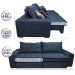 Sofá Retrátil e Reclinável 3,12m com Molas Ensacadas Cama Inbox Supreme Tecido Suede Velusoft Azul