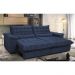 Sofá Retrátil e Reclinável 3,12m com Molas Ensacadas Cama inBox Aconchego Tecido Suede Azul