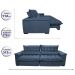 Sofá Retrátil e Reclinável 3,12m com Molas Ensacadas Cama inBox Aconchego Tecido Suede Azul