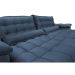 Sofá Retrátil e Reclinável 3,12m com Molas Ensacadas Cama inBox Aconchego Tecido Suede Azul