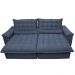 Sofá Retrátil e Reclinável 3,12m com Molas Ensacadas Cama inBox Aconchego Tecido Suede Azul