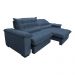 Sofá Retrátil e Reclinável 3,12m com Molas Ensacadas Cama inBox Aconchego Tecido Suede Azul