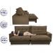 Sofá Retrátil e Reclinável 3,12m com Molas Ensacadas Cama inBox Soft Tecido Suede Café