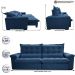 Sofá Retrátil e Reclinável 3,15m Cama inBox Big Fresh com SoftGel D40 Velupluma Azul