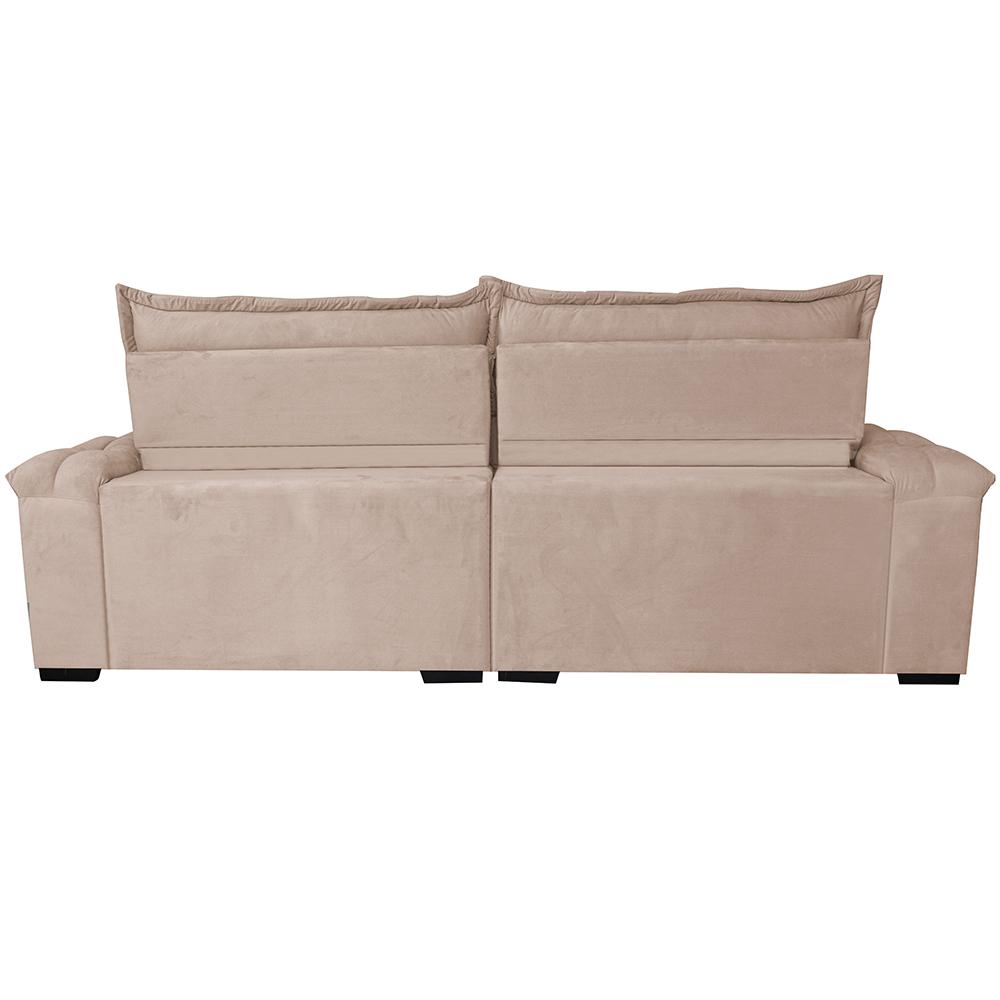 Sofá Retrátil e Reclinável 3,15m Cama inBox Big Fresh com SoftGel D40 Velupluma Bege