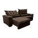 Sofá Retrátil e Reclinável 3,15m Cama inBox Big Fresh com SoftGel D40 Velupluma Café