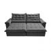 Sofá Retrátil e Reclinável 3,15m Cama inBox Big Fresh com SoftGel D40 Velupluma Cinza