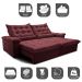 Sofá Retrátil e Reclinável 3,15m Cama inBox Big Fresh com SoftGel D40 Velupluma Vinho