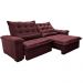 Sofá Retrátil e Reclinável 3,15m Cama inBox Big Fresh com SoftGel D40 Velupluma Vinho