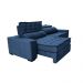 Sofá Retrátil e Reclinável 3,15m Cama inBox Big Puffer com SoftGel D40 Velupluma Azul