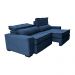 Sofá Retrátil e Reclinável 3,15m Cama inBox Big Puffer com SoftGel D40 Velupluma Azul