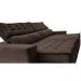 Sofá Retrátil e Reclinável 3,15m Cama inBox Big Puffer com SoftGel D40 Velupluma Café
