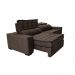 Sofá Retrátil e Reclinável 3,15m Cama inBox Big Puffer com SoftGel D40 Velupluma Café