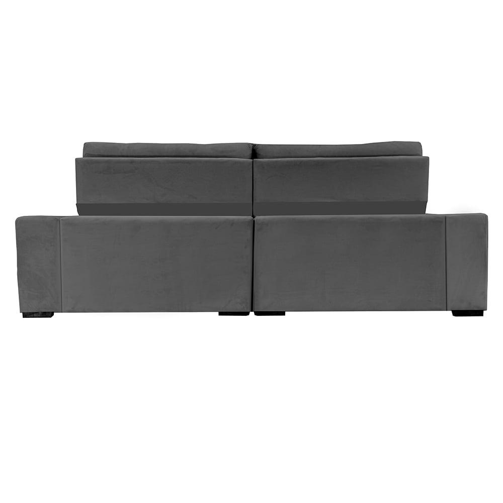 Sofá Retrátil e Reclinável 3,15m Cama inBox Big Puffer com SoftGel D40 Velupluma Cinza