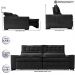 Sofá Retrátil e Reclinável 3,15m Cama inBox Big Puffer com SoftGel D40 Velupluma Preto
