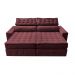 Sofá Retrátil e Reclinável 3,15m Cama inBox Big Puffer com SoftGel D40 Velupluma Vinho